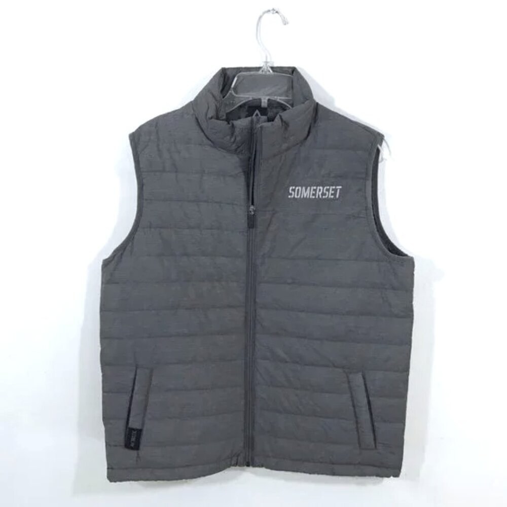 Acrux Men's Puffer Zip Vest Gray Pockets Size M, Somerset Kentucky